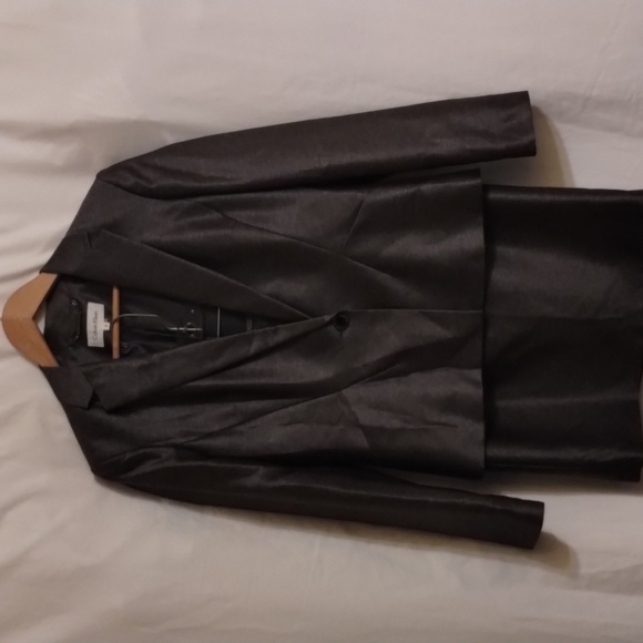 Calvin Klein Women's Charcoal Blazer - Picture 1 of 8
